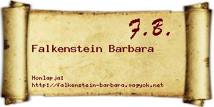 Falkenstein Barbara névjegykártya